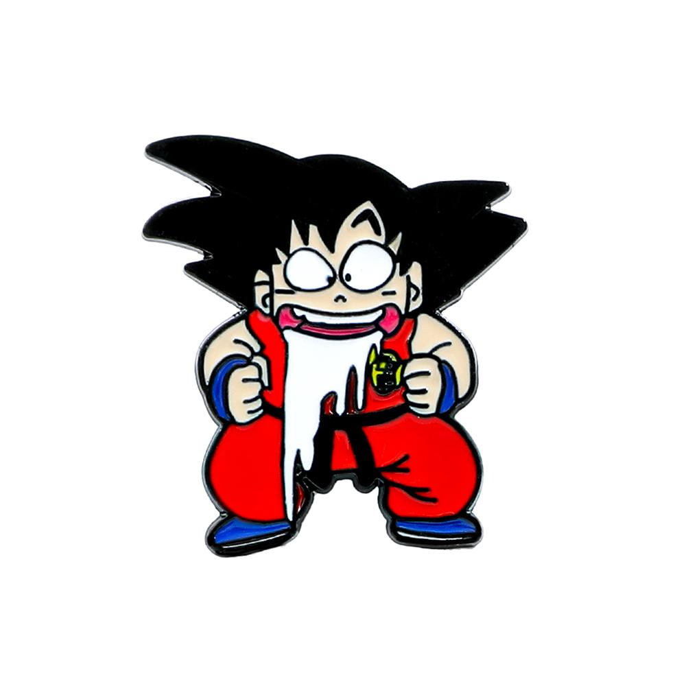 Dragon Ball Anime Wukong Alloy Brooch Japanese Cartoon Character Metal Badge Creative Accessory for Clothing Decoration