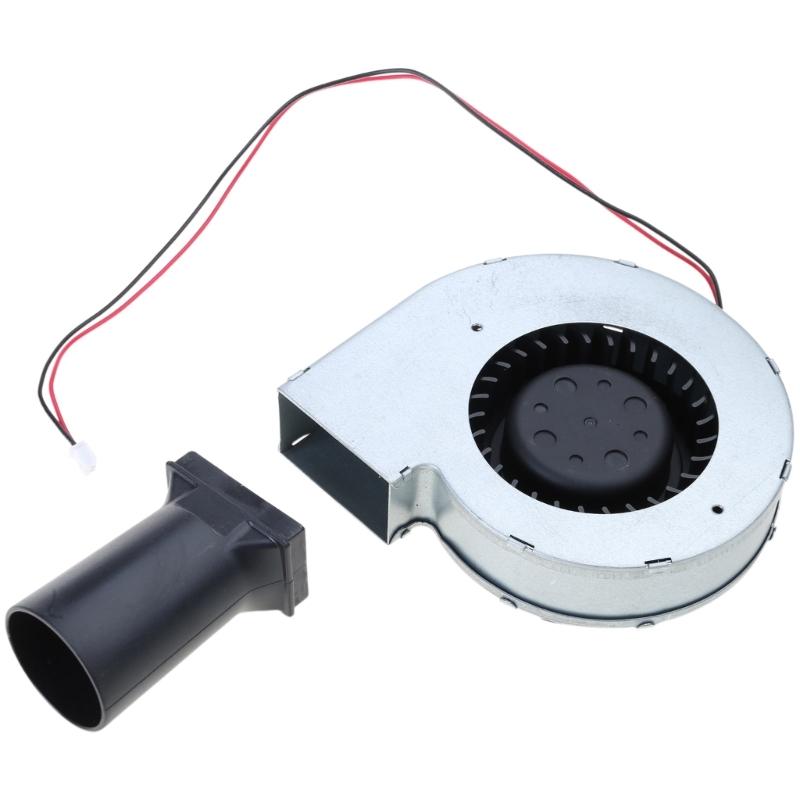 12V 2A 11028 BBQ Grill Fan Metal Turbo Blower for w/ Air Duct Charcoal- Starter Cooking Blower Electric Fan High Speed 5