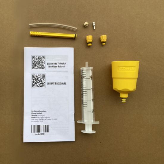 1 set kit di spurgo olio scala trasparente portatile comodo strumento di riempimento olio freno bicicletta accessorio bici