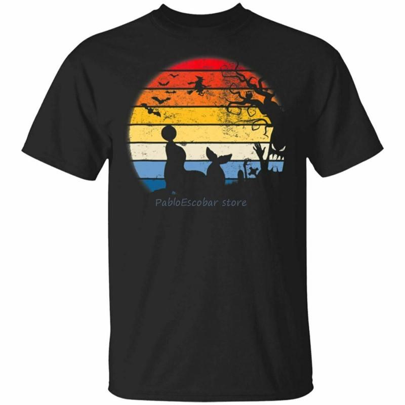 

Seal Inside Moon Vintage Retro Gift For Halloween Black TShirt S5XL Fashion Classic Tee Shirt S