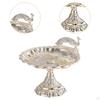 Decorative Pedestal Fruit Plate Bowl Footed Metal for Kitchen Restaurant