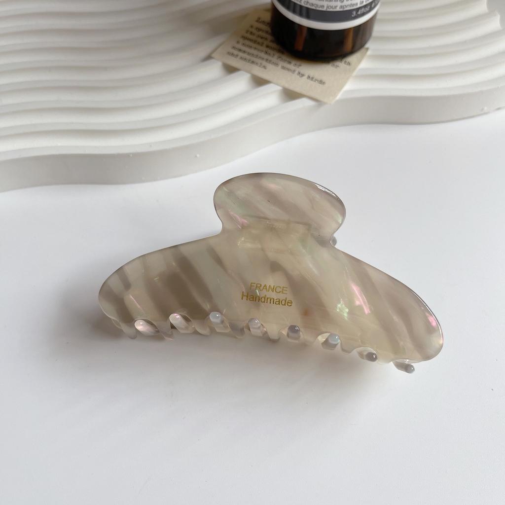 Pinzas Para El Cabello Marble Leopard Tortoiseshell Cellulose Hair Claw Clips Big Size Strong Hold Acetate Hair Claws for Women