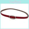 Solid Color Leather Womens Belt With Oval Buckle For Casual Pants And Dresses