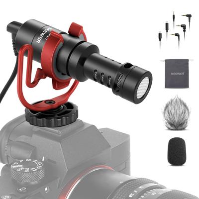 NEEWER VM10 External Video Plug Noise Cardioid C OTG Shock and Windscreen Compatible with iPhone Android and Cameras Microphone, & Play, 20-20KHz