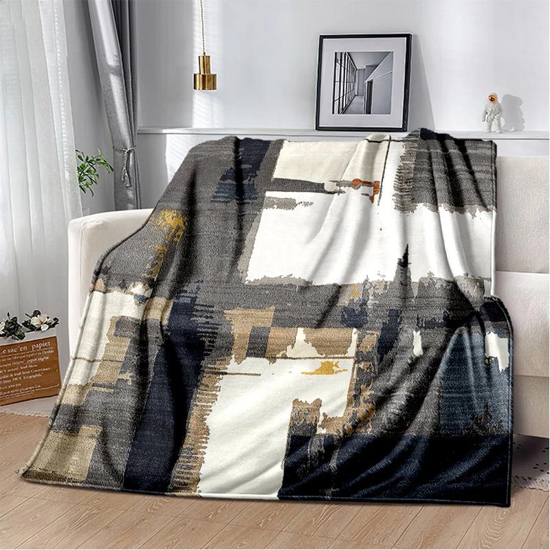 2025 New Style Bohemian Abstract Modern Art Geometry Blanket,Soft Throw Blanket for Home Bedroom Bed Sofa Travel Picnic Gift Kid