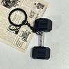 Kettlebells Barbell Plates Key Chain Mini Fitness Series Pendant  for Men Women