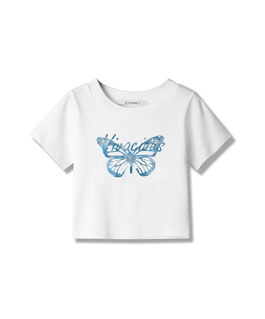 VIVACIOUS Butterfly Crop T-Shirt - 3Col