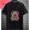Funny Gamer Capybara Graphic Tshirt Cool Black Casual Tee With Fashion Glasses  Video Game Controller Design For All Seasons