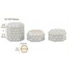Pearl Velvet Ring Box 2/3 Slots Hexagon Elegant Jewelry Box with Detachable Lid Wedding Decor Rings Display Holder