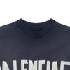 Balenciaga T-shirt da uomo a manica corta, vestibilità media, tipo nastro, nero sbiadito 739784TOVA91055