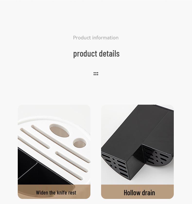 360° Rotating Minimalist Kitchen Knife and Utensil Holder