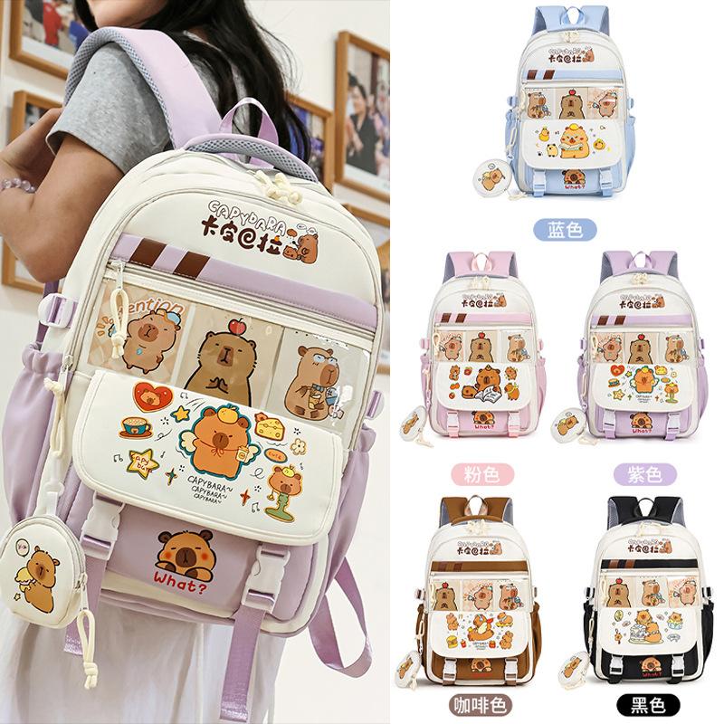 Elementary school school bag new cartoon large capacity weight reduction backpack boys and girls travel backpack