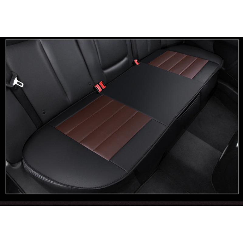 Universal Color Block Car Seat Cushion Set - Full Coverage, Non-Slip, No Backrest, Fashionable, Four Seasons, Three Pieces.