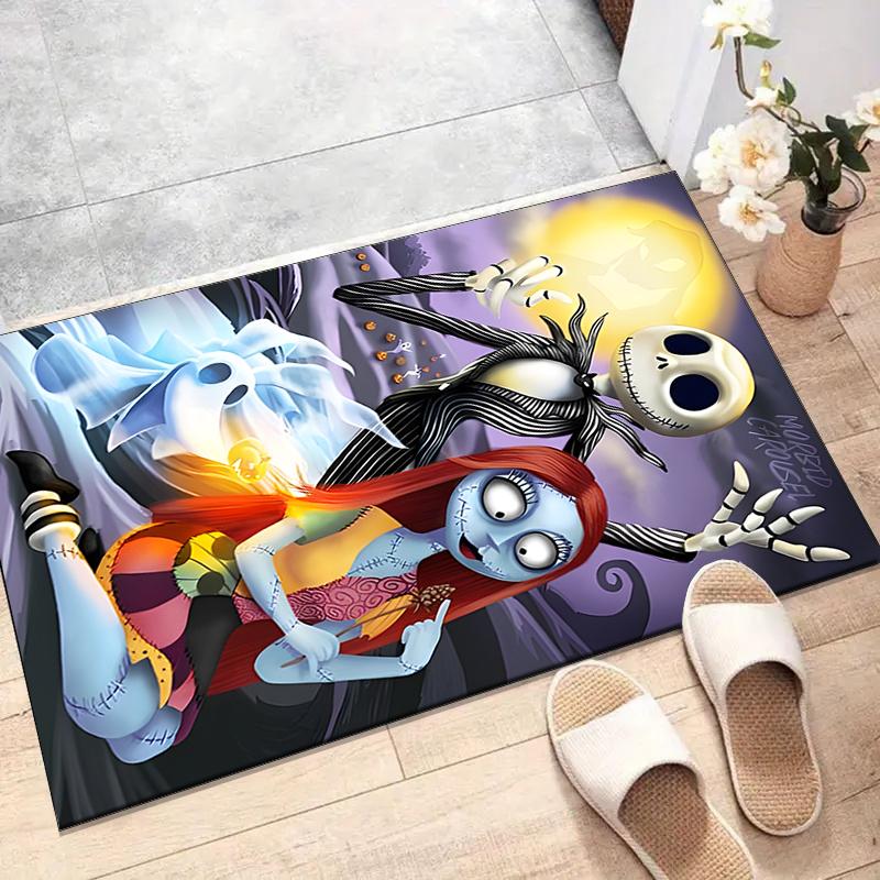 1pc Jack Christmas3 Design Printed Area Rug Carpet for Bedroom Living Room Home Decor Rugs Mat Non Slip Mat Rug for Bedside