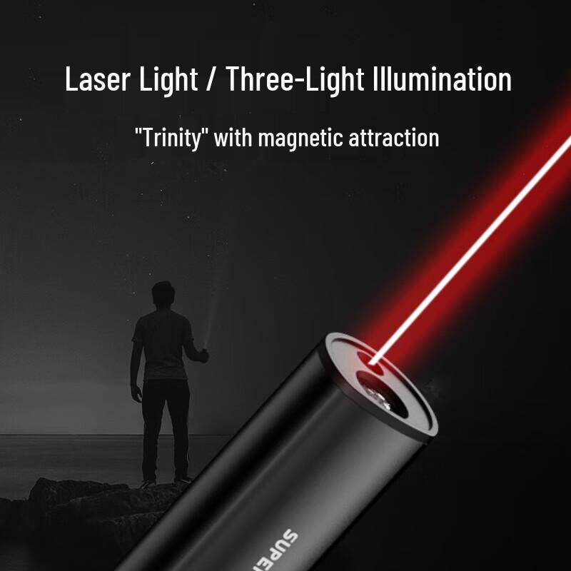 SupFire J01 Rechargeable LED Flashlight & Laser Pointer