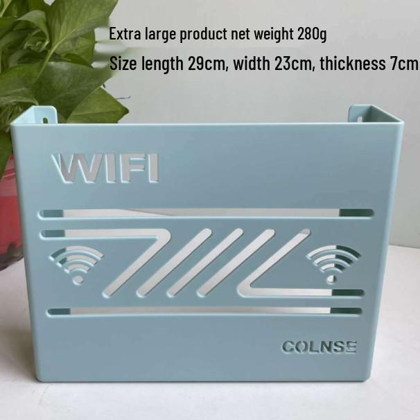 Punch-Free Wall-Mounted Wireless Router and Cable Organizer Box