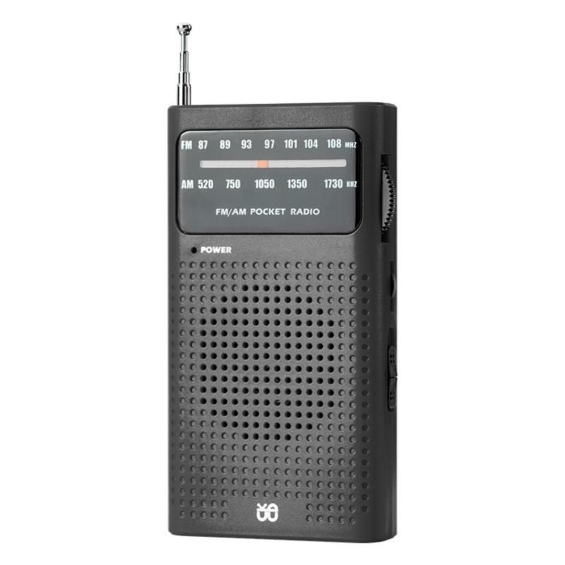 

W-908 AM FM Radio For Senior With Long Ranging Reception Loud Speaker Transistor 2AA Battery Operate чорний