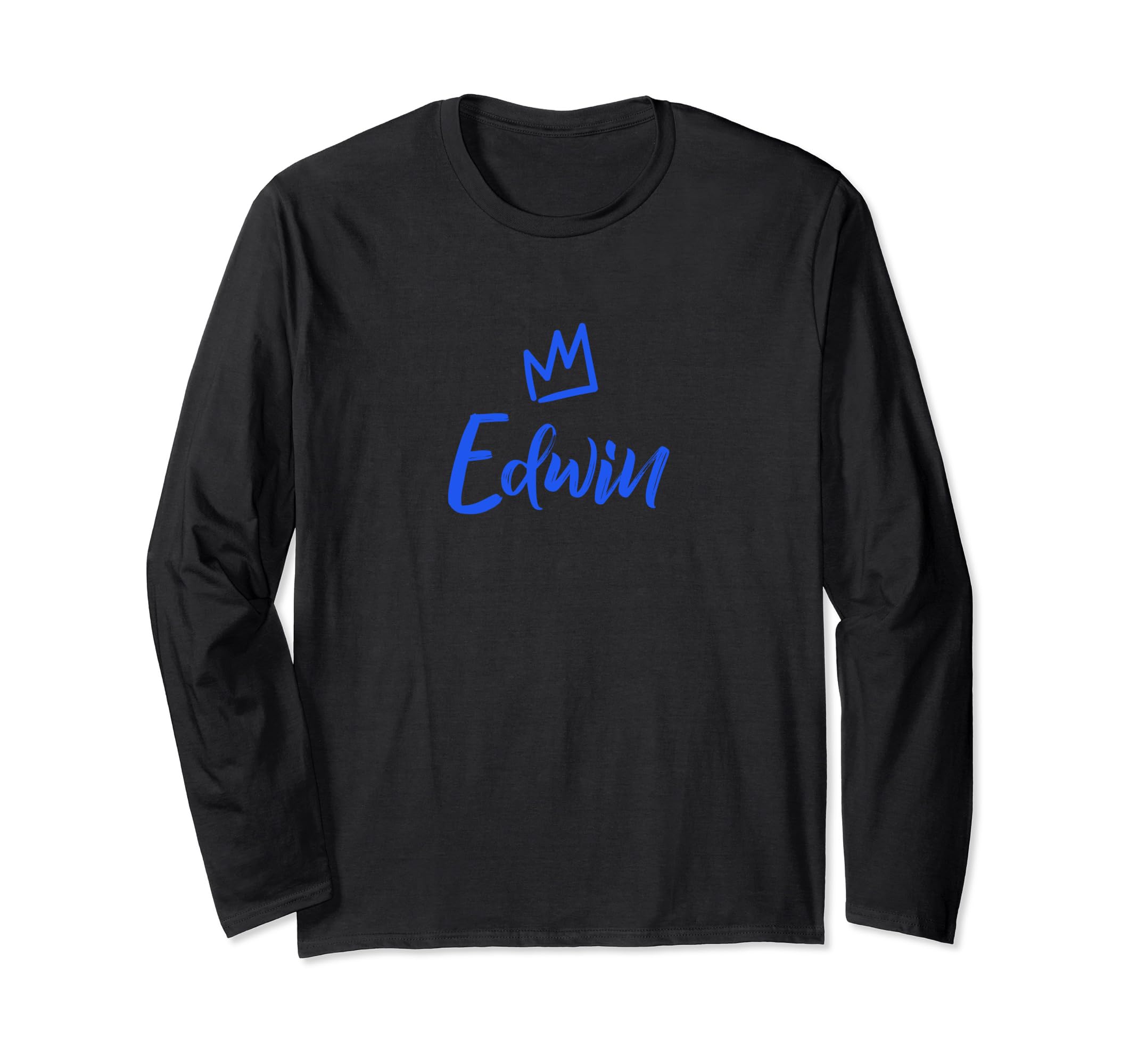 Edwin The Crown Название Футболка с длинным рукавом Король/Синий и Мужская футболка