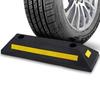 Car Wear Resistant Rubber Car Wheel Chock for Garage Yellow Strips Parking Stopper Durable Tire Guide Block Universal Fit