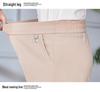 Mom's Summer Thin High-Waisted Elastic Pants - Casual Straight-Leg for Middle-Aged and Elderly Women