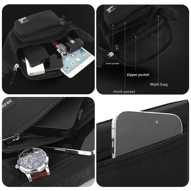 Portable Waterproof Men's Chest Bag Multi-functional Outdoor Sports Sling Bag Travel Shoulder Bag Waist Pack Crossbody