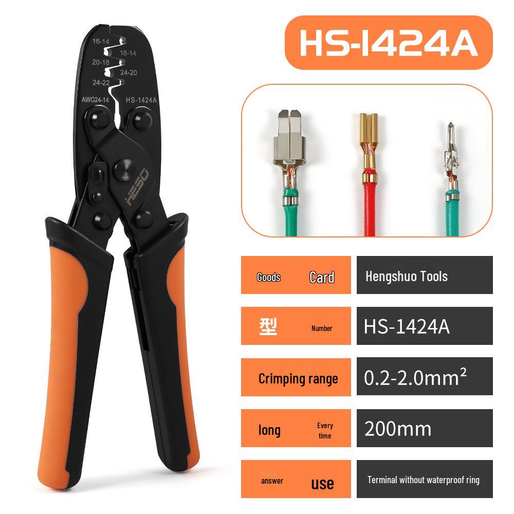 Hengshuo HS1424B Waterproof Automotive Connector Crimping Pliers 0.5-2.0