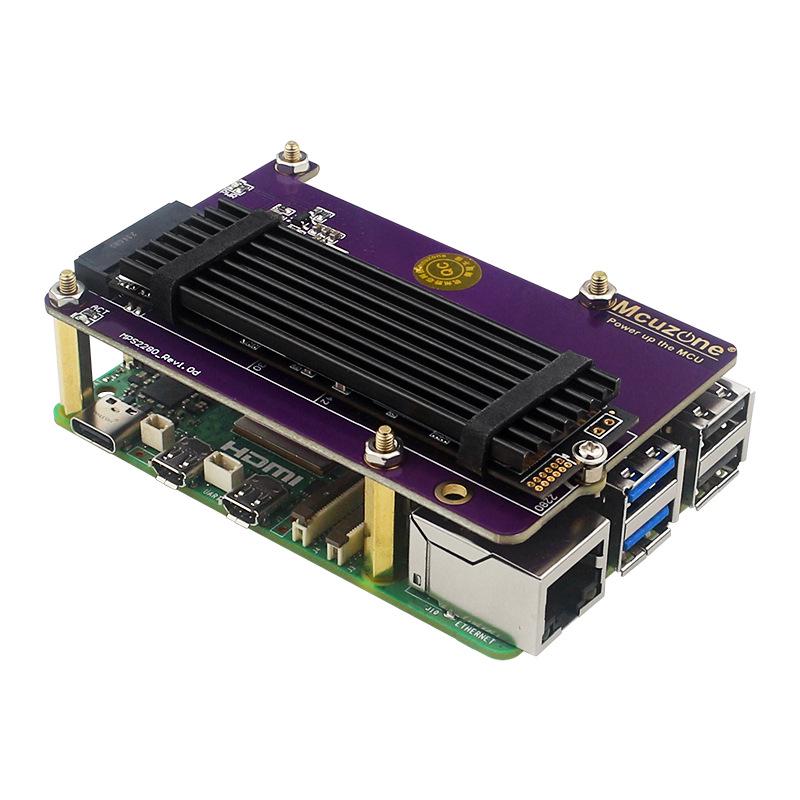 Raspberry Pi 5 PCIe to M.2 NVMe SSD Expansion Board Adapter