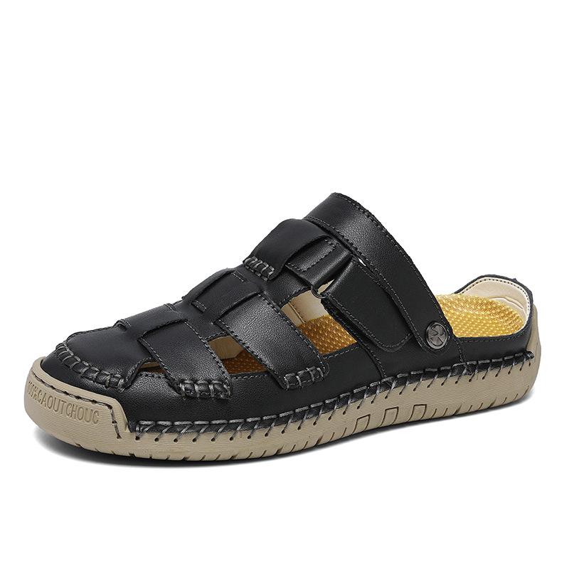 Sandali Donna Sandali di Lusso in Pelle di Vacchetta Nuovi Sandali Romani Casual Estivi per Donna Sandalo da Spiaggia Intagliato Sandali Bassi