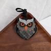Genuine Leather Handmade Owl Bag Charm Pendant,Sheepskin Keyring Hanging Ornament,Backpack Handbag Schoolbag Purse Decoration