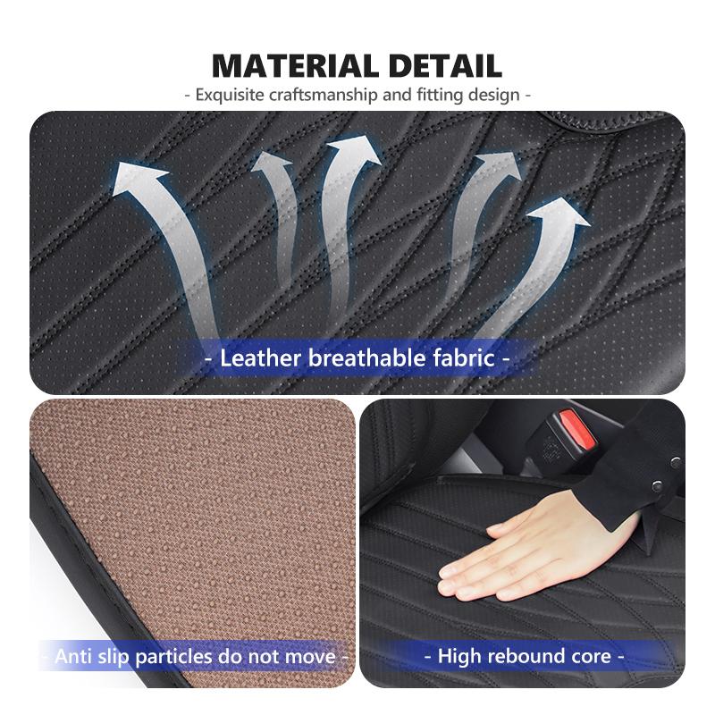 Leather Car Seat Booster Cushion Breathable Non-slip Pad For KIA Sportage Rio Ceed Niro Soul Stonic Proceed Sorento