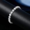 A 5mm Tennis Bracelet, Round Cuban Bracelet, Men's and Women's Light Luxury, High-end Sense, European and American, Popular