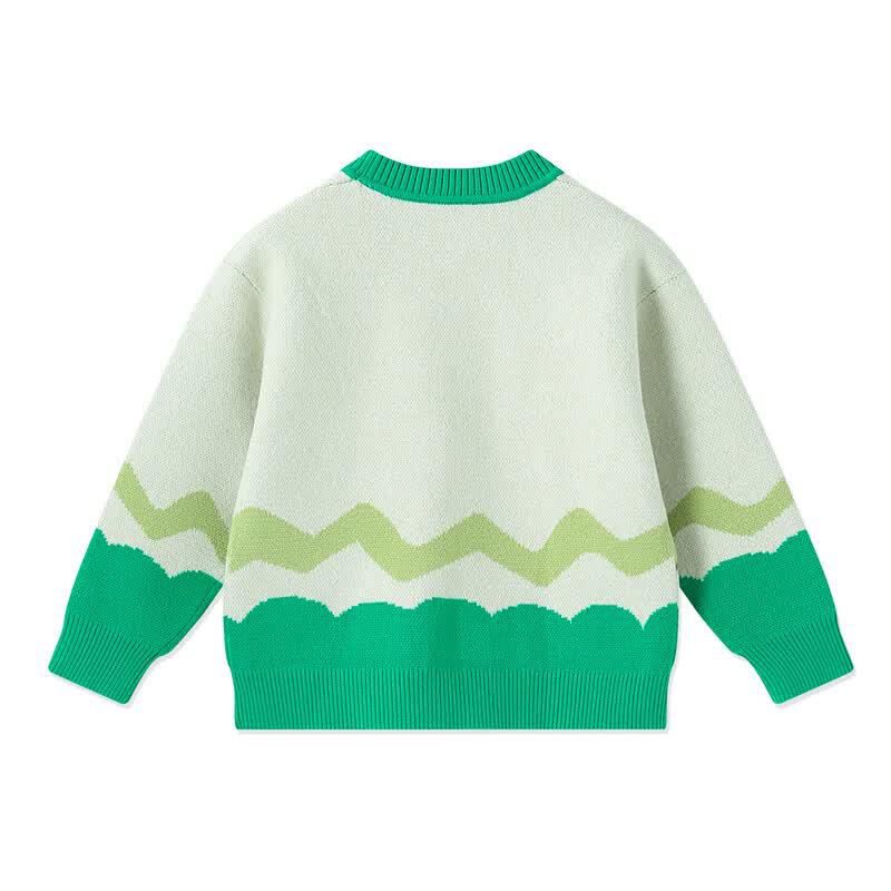 B.Duck Boys' Cartoon V-Neck Cardigan Sweater