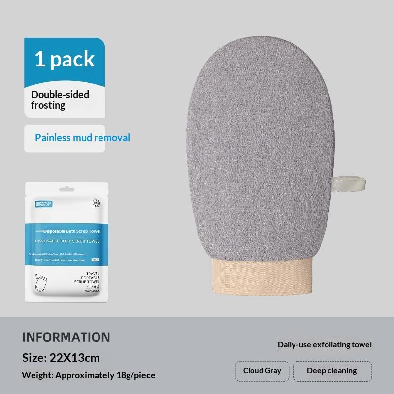 1/2/3 Pcs Disposable Individually Packed Body Scrub Glove Double Sided Frosted Painless Exfoliation For Travel Home Daily Shower