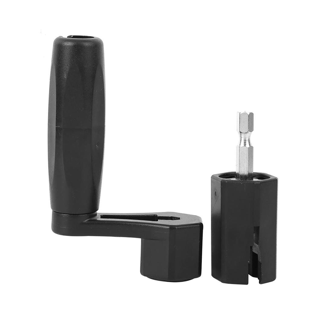 2 In 1 Guitar String Winder Black ABS Bridge Pin Peg Puller Screwdriver Drill Bit