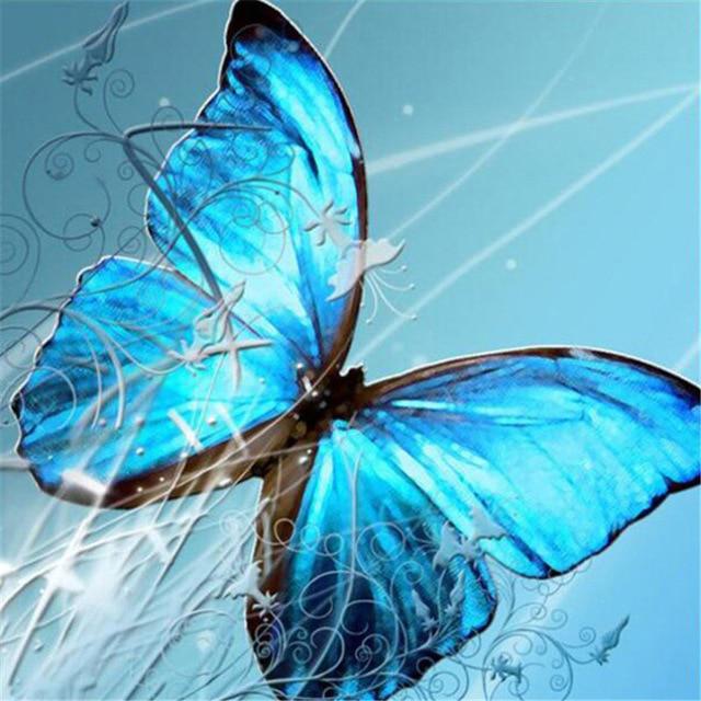 5d Diamond Painting Butterfly Full Round Drill Diamond Mosaic Animal Cross Stitch