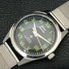 VINTAGE HMT JAWAN HAND-WINDING INDIAN MENS BLACK COLOR DIAL WATCH A700283-5 R202-a700283