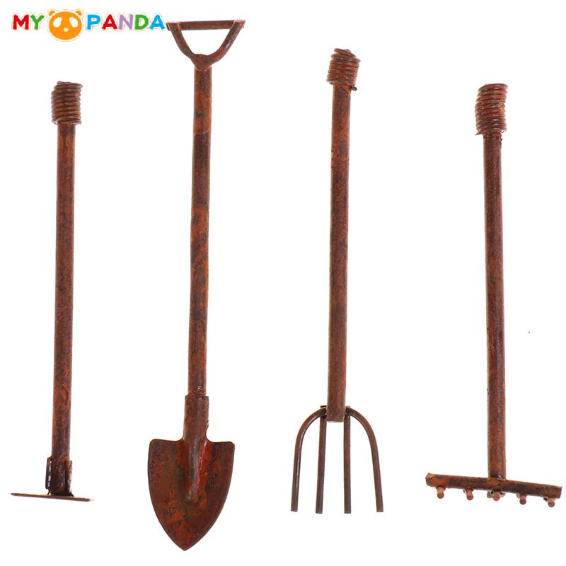 1:12 Dollhouse Miniature Gardening Tools Metal Shovels Furniture Collection Great for Daily Use Perfect for Gifting