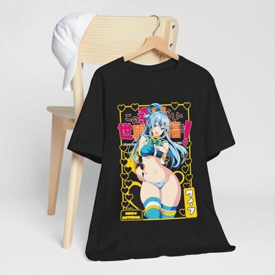 Anime tričko s grafikou Waifu, Roztomilé unisex tričko, Módní Kawaii tričko