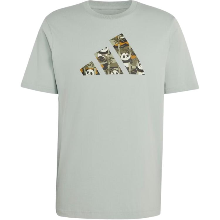 Adidas M Panda C Cam Sporty Style Series Round Neck Pullover Short Sleeve T-Shirt Men Tops KB4848 S