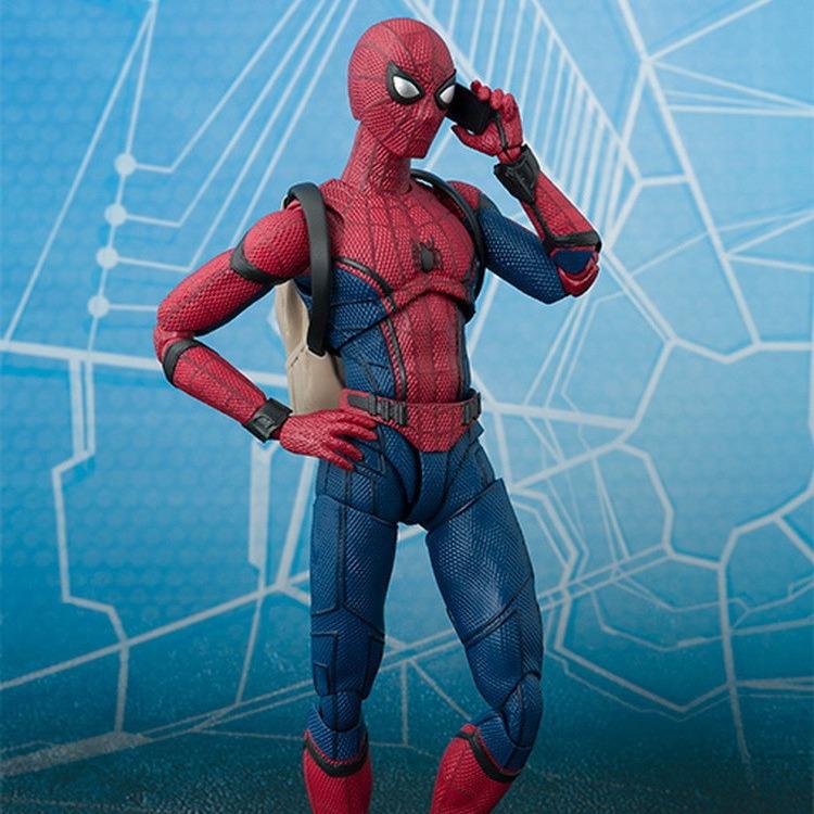 Marvel Spider-Man Homecoming Actionfigur SHF Rucksack Beweglich 6 Zoll Sammlerstück