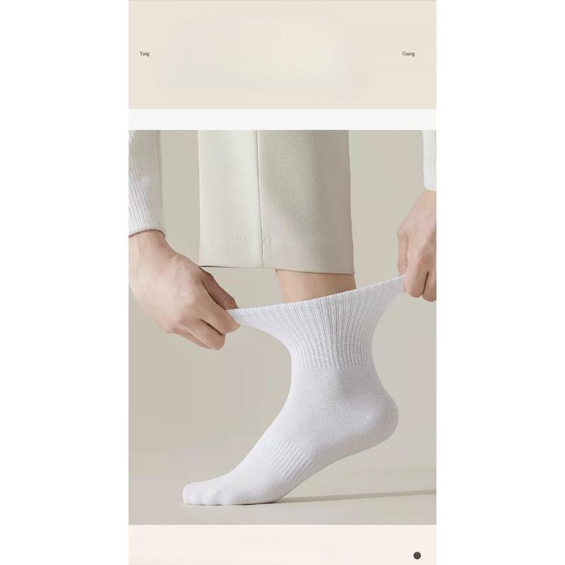 Pure Cotton Men's Spring and Summer Sweat-absorbing, Odor-proof and Breathable Cotton Autumn Socks, All-cotton Men's Socks
