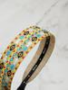 Maia Geometric Pattern Headband - Beige