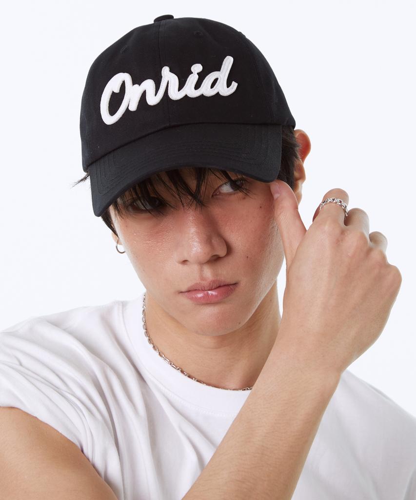 ONRIDPROJECT Applique Twill Logo Ball Cap - Black
