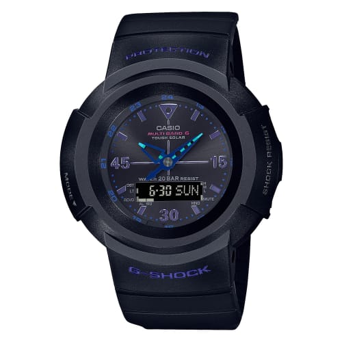 

Casio G-Shock Радиоуправляемые Солнечные Часы, Серия Virtual Blue AWG-M520VB-1AJF, Мужские, Черные