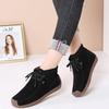 Women Cow Suede Leather Boots Warm Comfort Soft Flat Shoes Lace Up Ladies Martin Short Boots