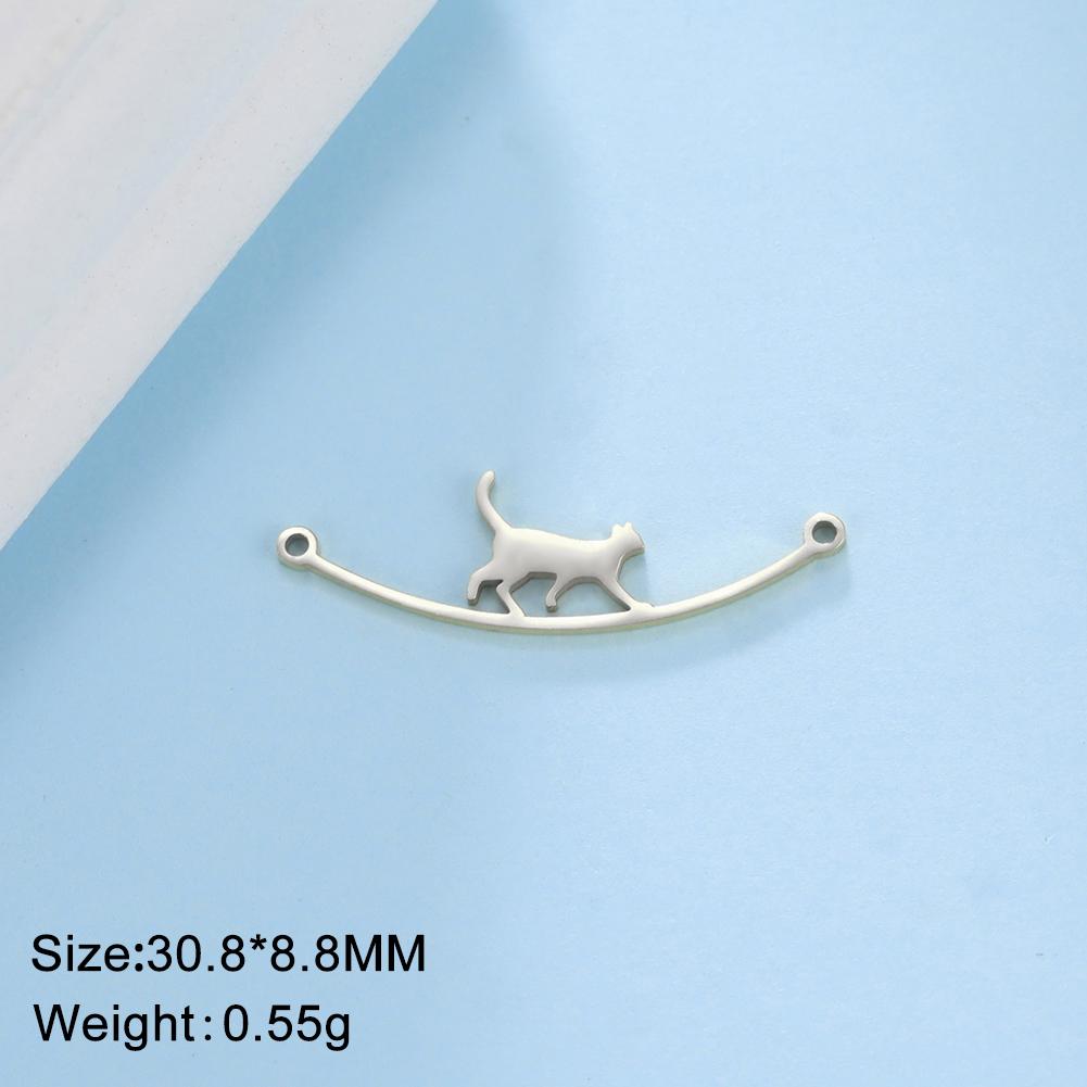 

Teamer 3pcs/lot Lovely Cat Charms Stainless Steel Gold Color Pet Animal Pendant for Necklace Earring Bracelet Jewelry Wholesale