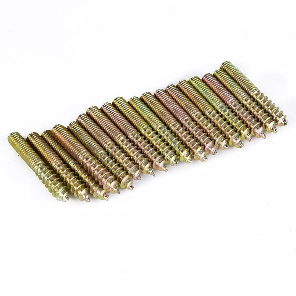 80pcs M5 Dowel Screw Woodworking Furniture Connector Double Ended Screw Hanger Bolt