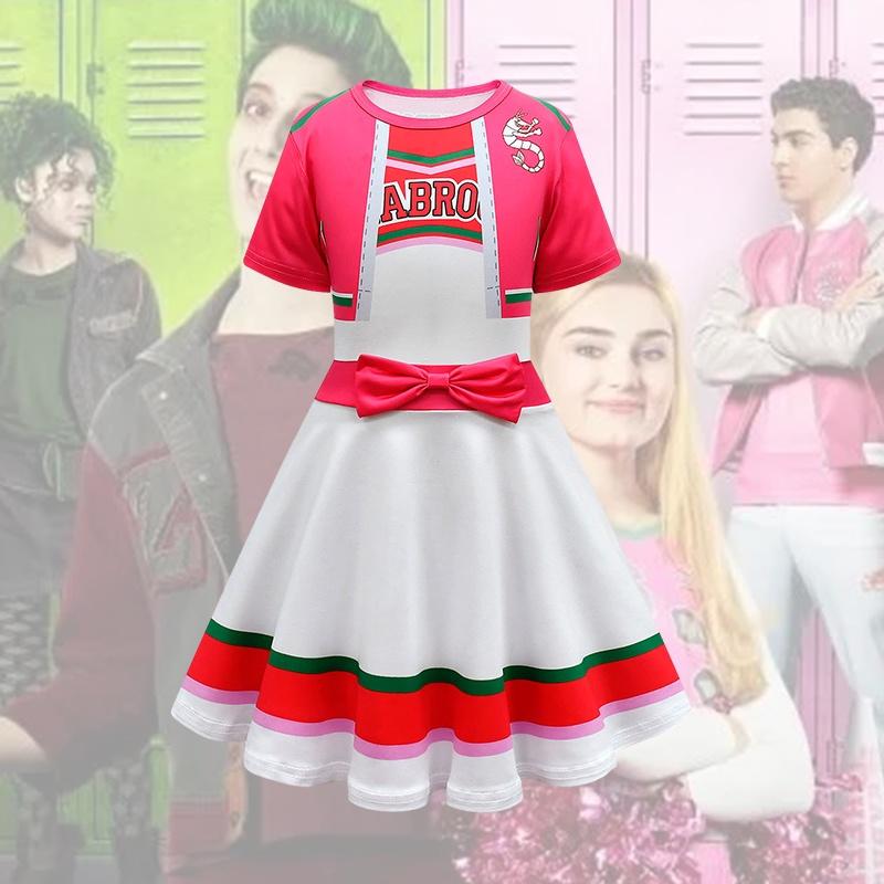 Zombies Addison Kids Cheerleading Cosplay Costume Fancy Dress Halloween Carnival
