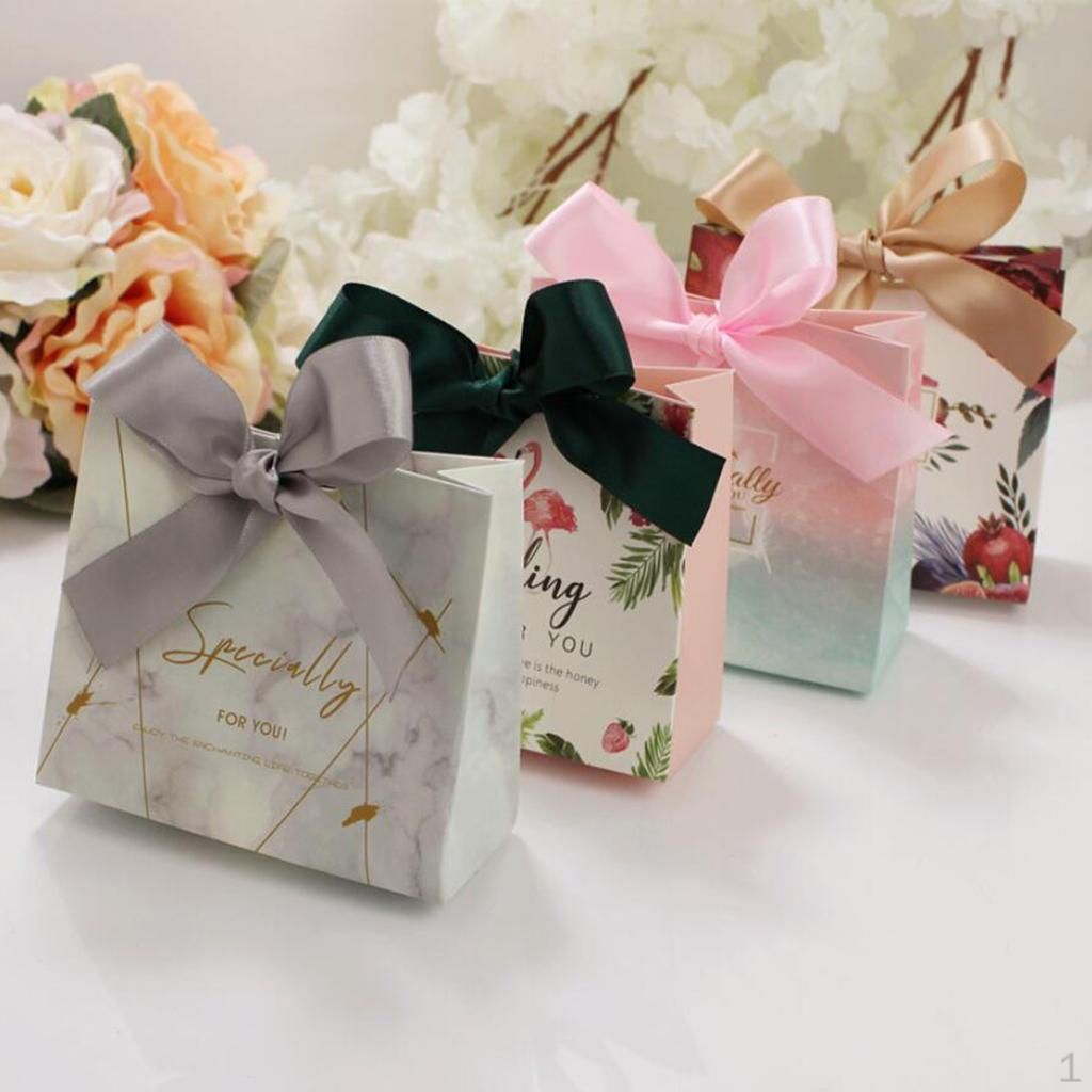 10pcs candy pockets W/ Boxes Gift Bags Wedding Baby Shower Supplies