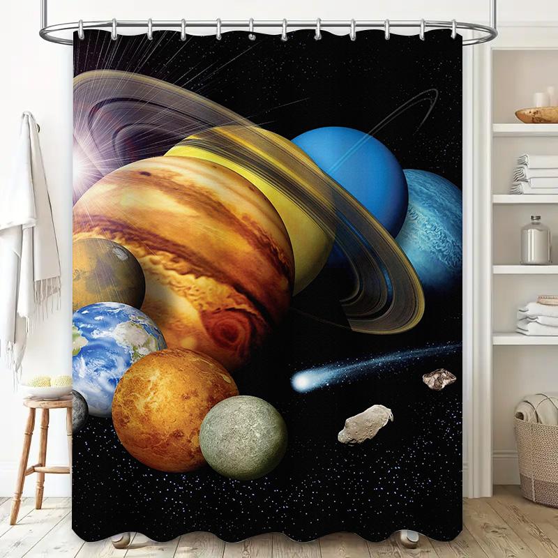 Modern Bathroom Decor: Luxury Marble Pattern Shower Curtain with Silver Grommets for Tub Bathtub Black White Striped Waterproof